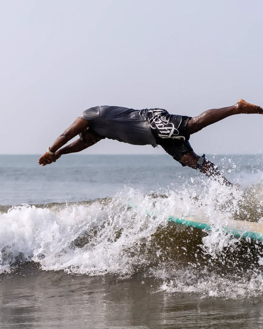 Surfing with Goa Surf School at Arambol beach