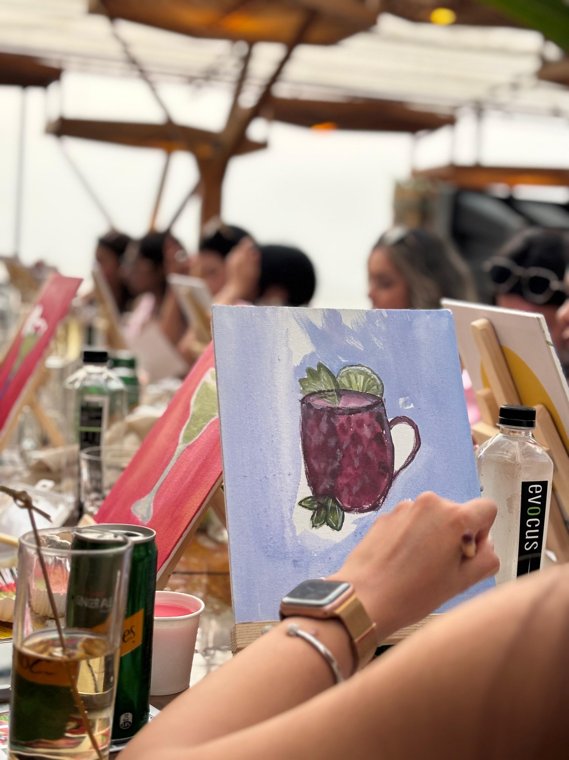 Sip and Paint by the beach