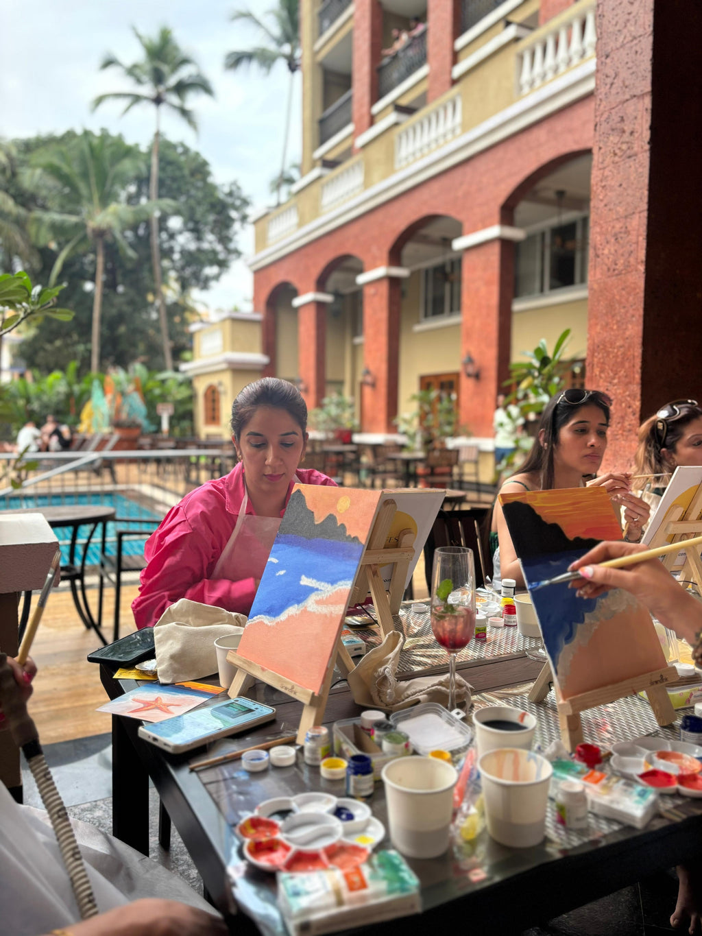 Sip and Paint by the beach