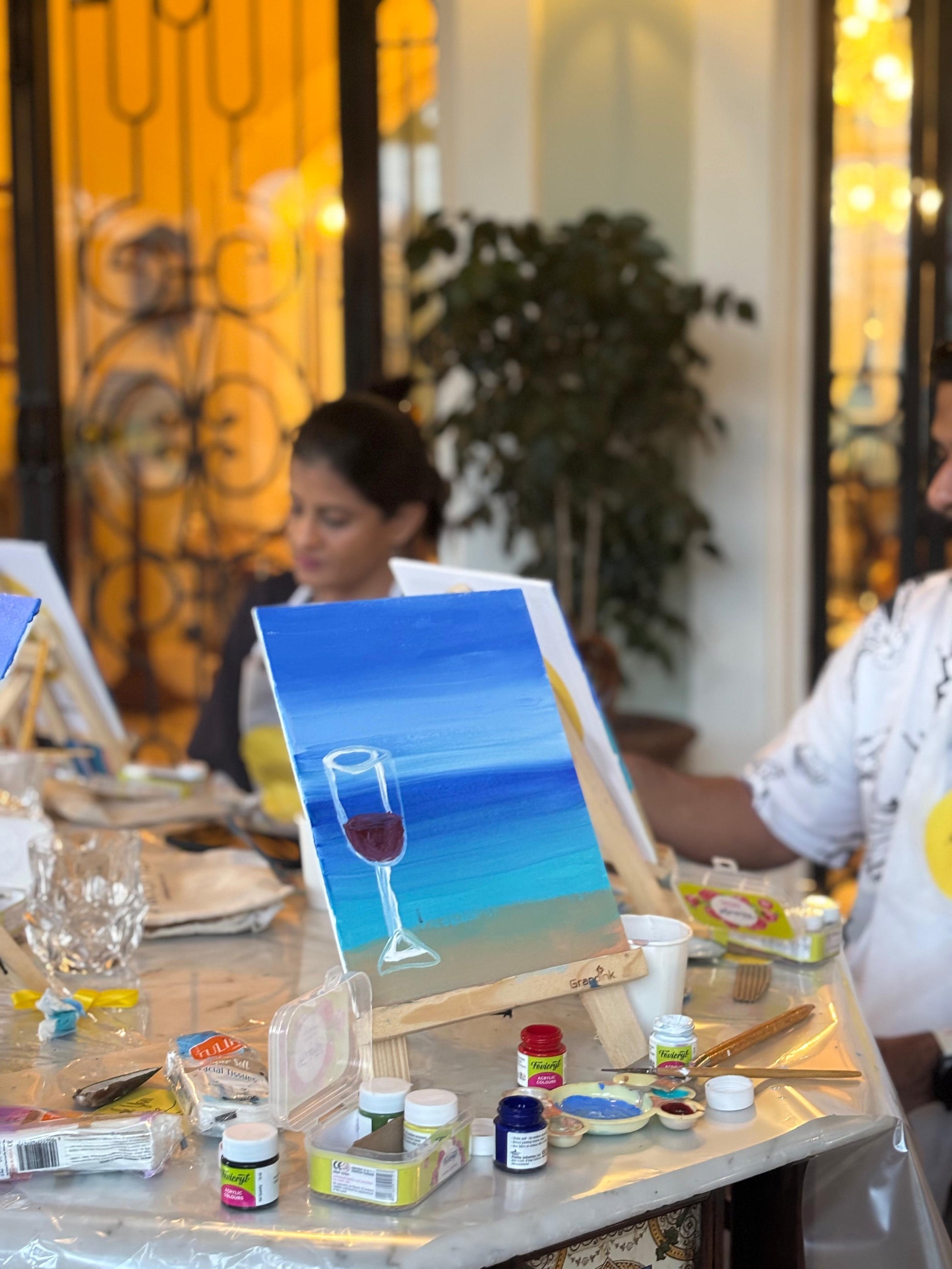 Sip and Paint by the beach