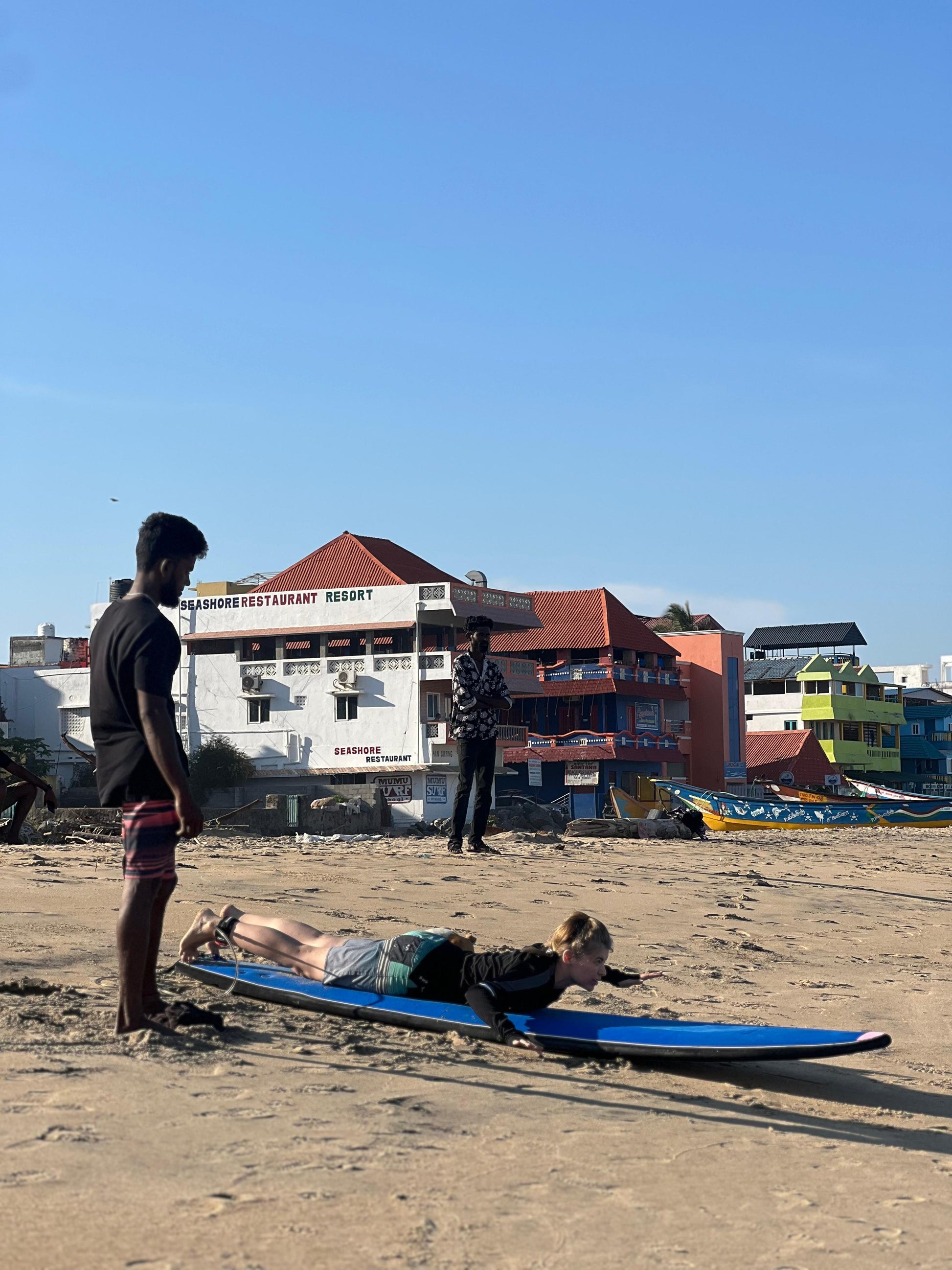 Surf lessons with Mahabs
