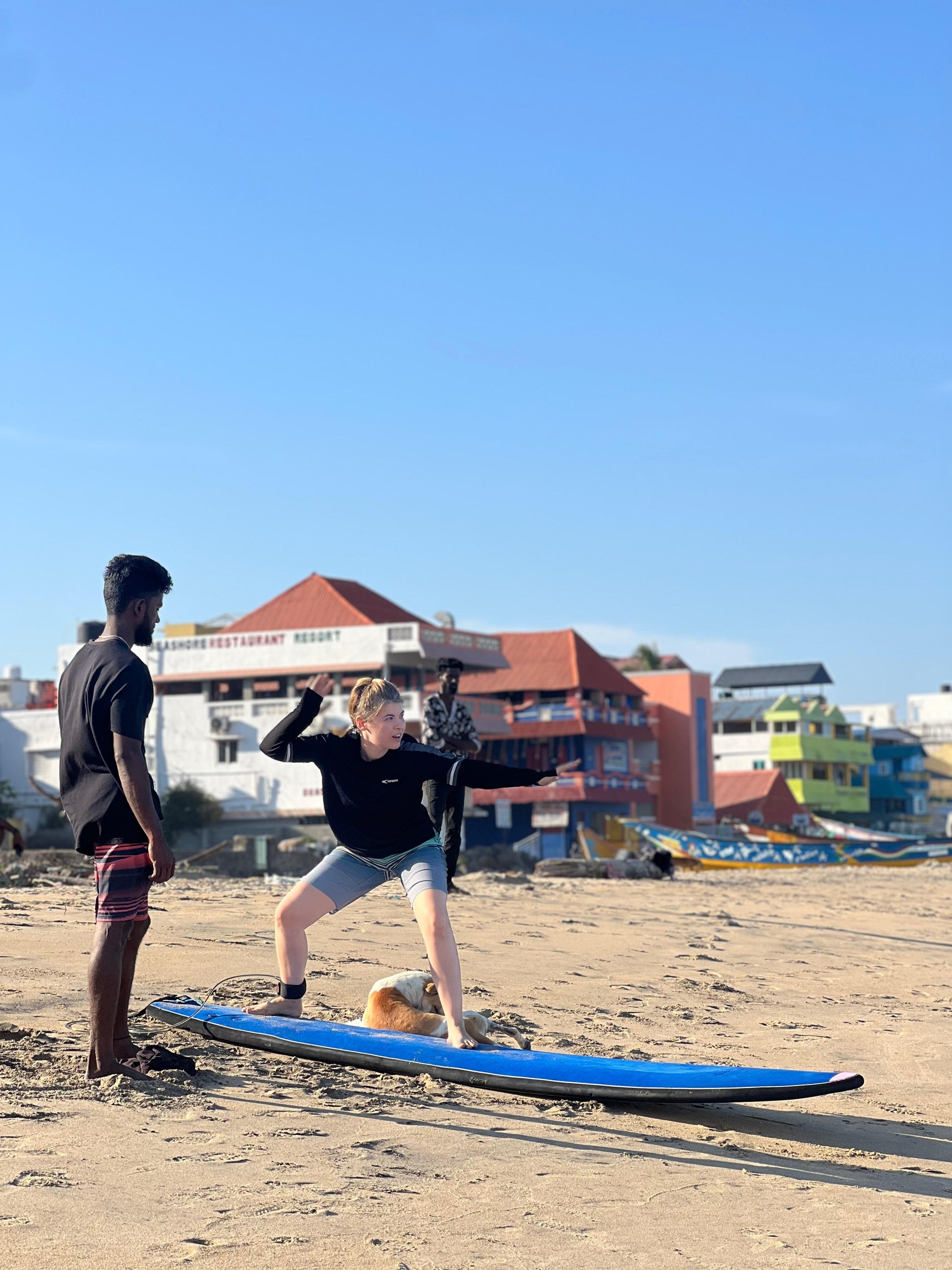 Surf lessons with Mahabs