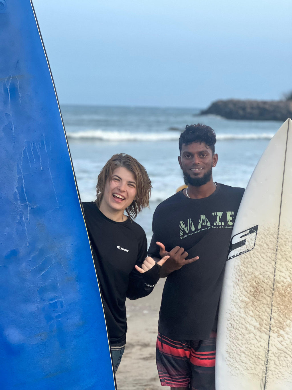 Surf lessons with Mahabs