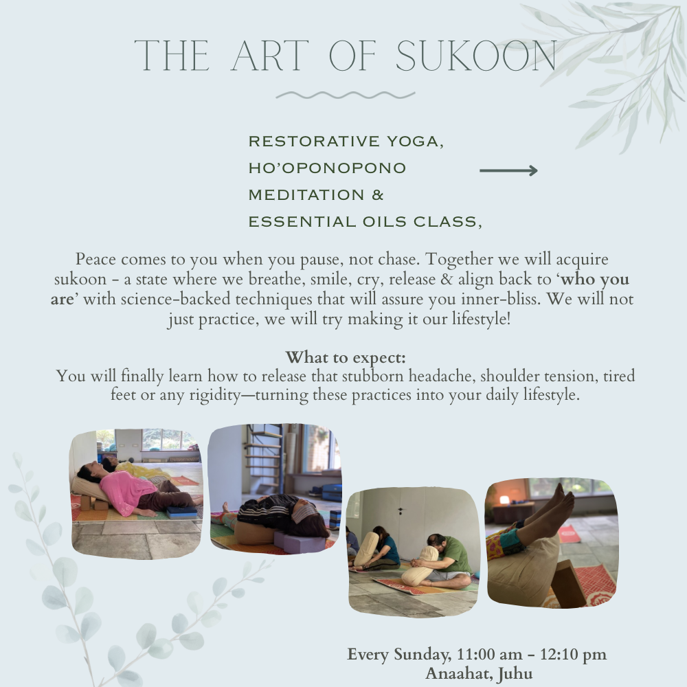 Restorative Yoga, Ho’oponopono & Meditation with Essential Oils