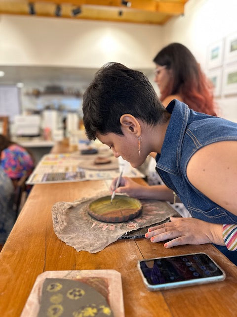 Pottery Workshop - Make, Paint, Carve your own ceramic wall plate or trinket dish
