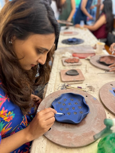 Pottery Workshop - Make, Paint, Carve your own ceramic wall plate or trinket dish