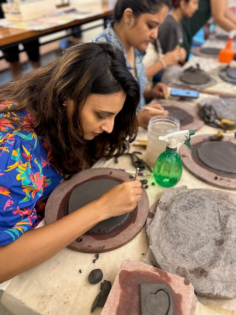 Pottery Workshop - Make, Paint, Carve your own ceramic wall plate or trinket dish